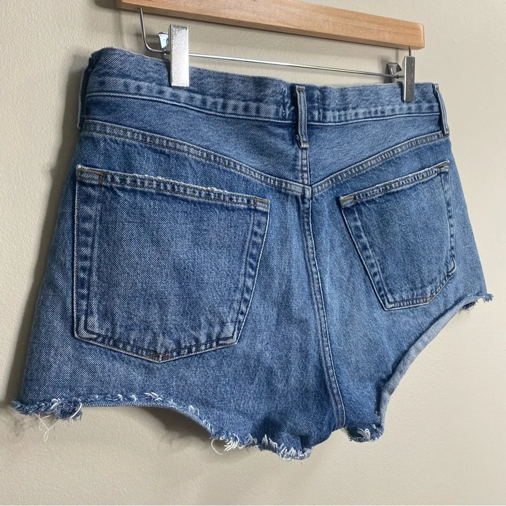 AGOLDE Lowkey Parker Organic Cotton Cutoff Denim Shorts Size 30